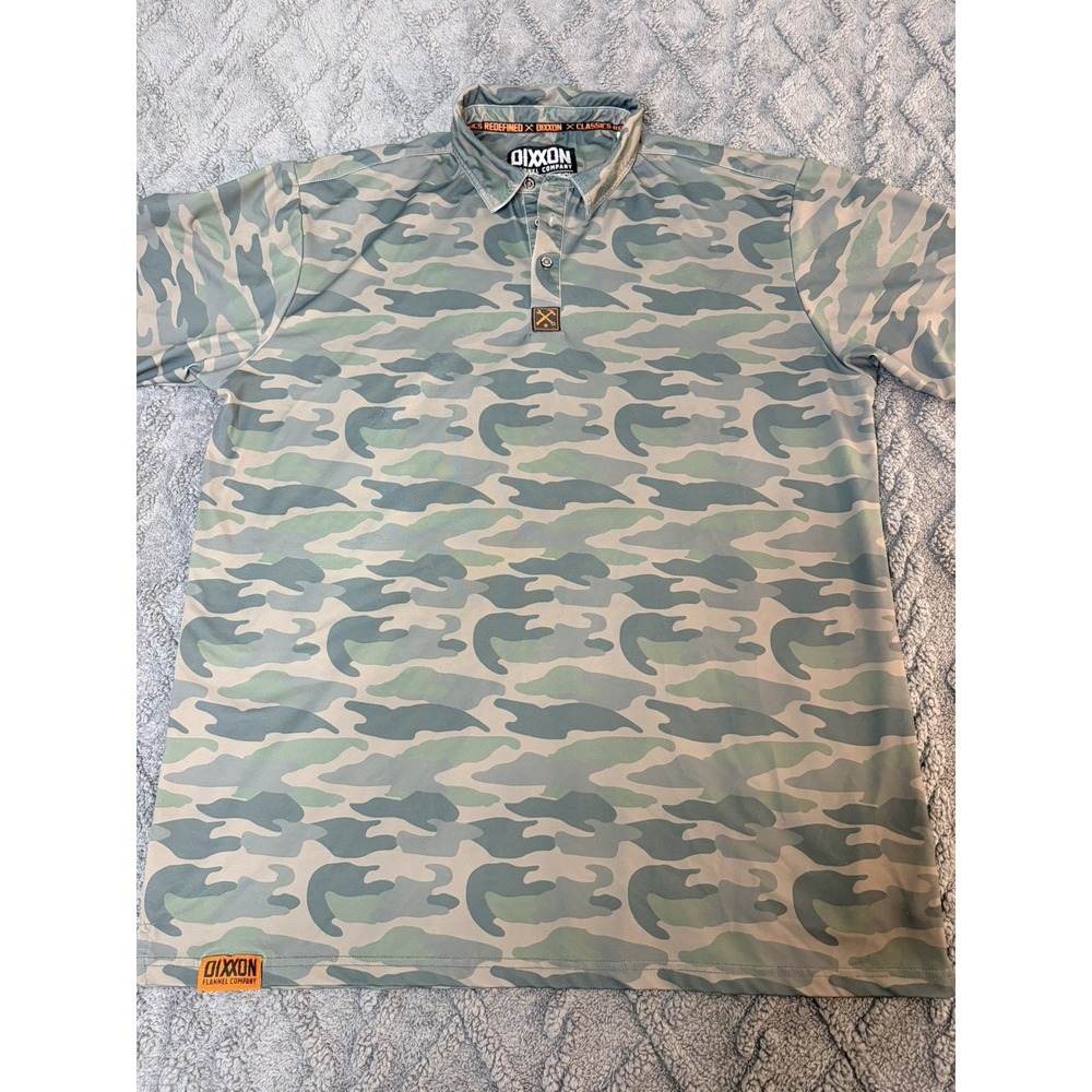 Dixxon Camouflage Short Sleeve Shirt Size XL